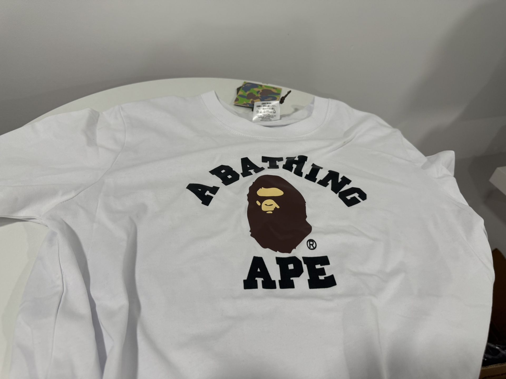 Bape College Tee Shirt White Size M