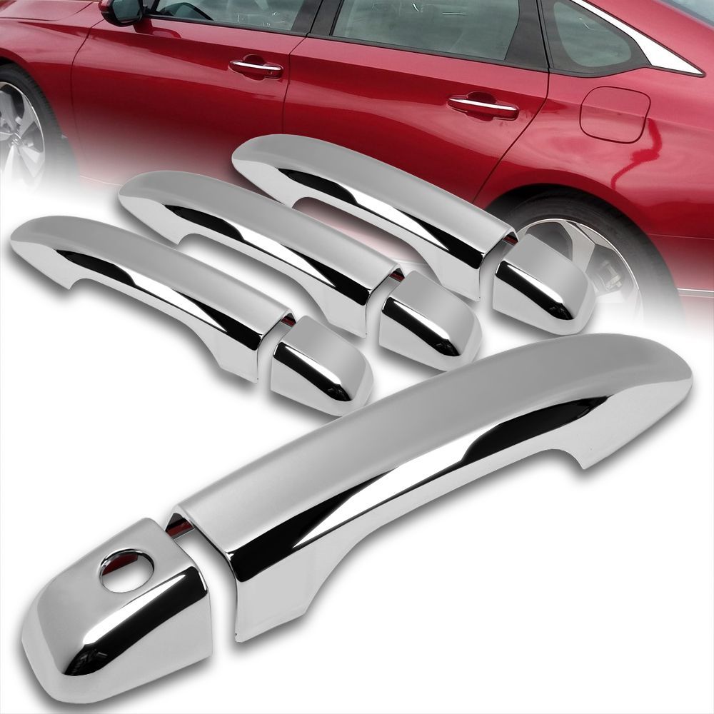 For 2018-2022 Honda Accord Mirror Chrome Door Handle Covers No Smart Keyholes -(2-DHC-1875