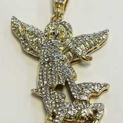 14k gold plated angel pendant