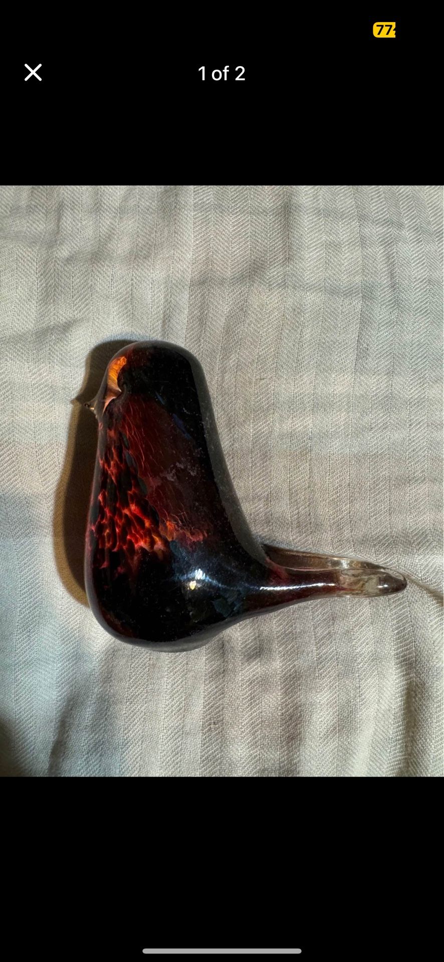 Art Glass Bird Figurine