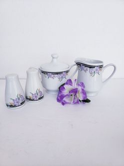 Sugar And Creamer Porcelain Set - New In Box