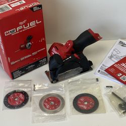 Milwaukee M12 FUEL 12V 3 in. Lithium-Ion Brushless Cordless Cut Off Saw (Tool-Only) with 3 in. Metal Cut Off Wheels (3-Pack)