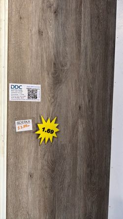 Luxury Vinyl Plank Click & Lock, 100% waterproof, $1.69 SqFt, 23.77 SqFt per box