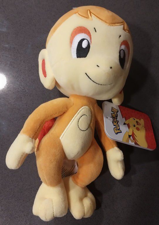 Pokemon CHIMCHAR 8” Plush Licensed Authentic Rare Fire Monkey