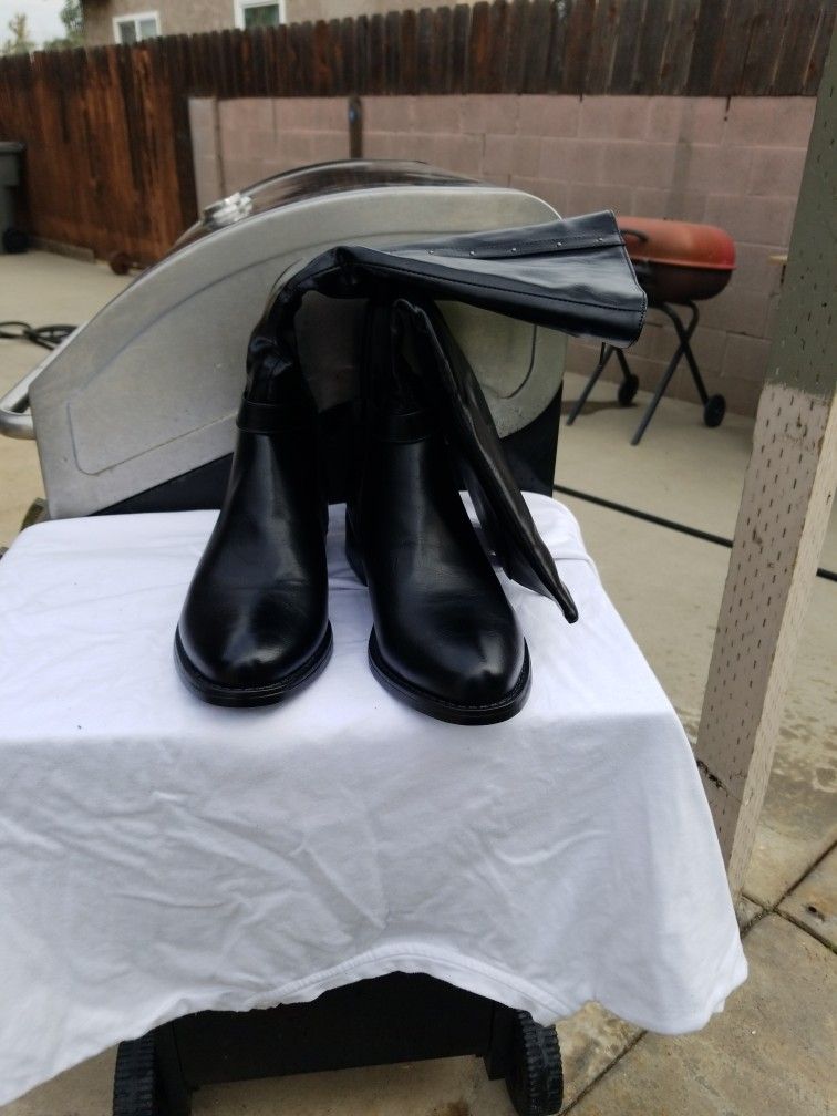Women Black Boots Size 11 Wide