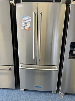 33'' STAINLESS STEEL KITCHEN AID FRENCH DOOR FRIDGE // WE DELIVER 