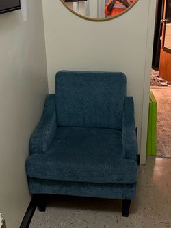 Teal Upholstered Accent Armchair