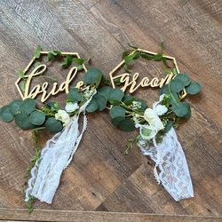 Bride and Groom Signs