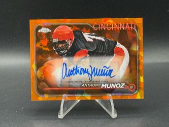 2024 Topps Chrome Variation Orange Ice #BA-AMU Anthony Munoz Auto #/25