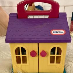 Vintage RARE little tikes Purple and yellow Play house