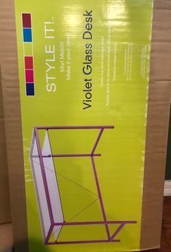 Violet glass desk
