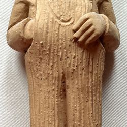 Vintage Lee Bortin Clay Boy Sculpture Figurine 