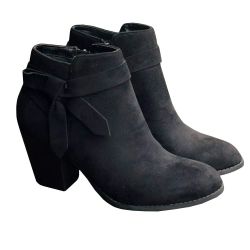 🔥 Black Ankle Boots Women Size 7 | NEW | $35 | Suede Style