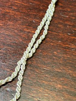 2 mm wide Sterling silver Italian Twisted Robe Chain. 18” long