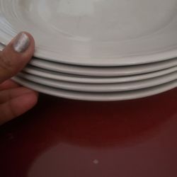 5 White Plates