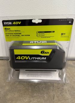 RYOBI 40V Lithium-Ion 6.0 Ah High Capacity Battery $219+ tax at Home Depot