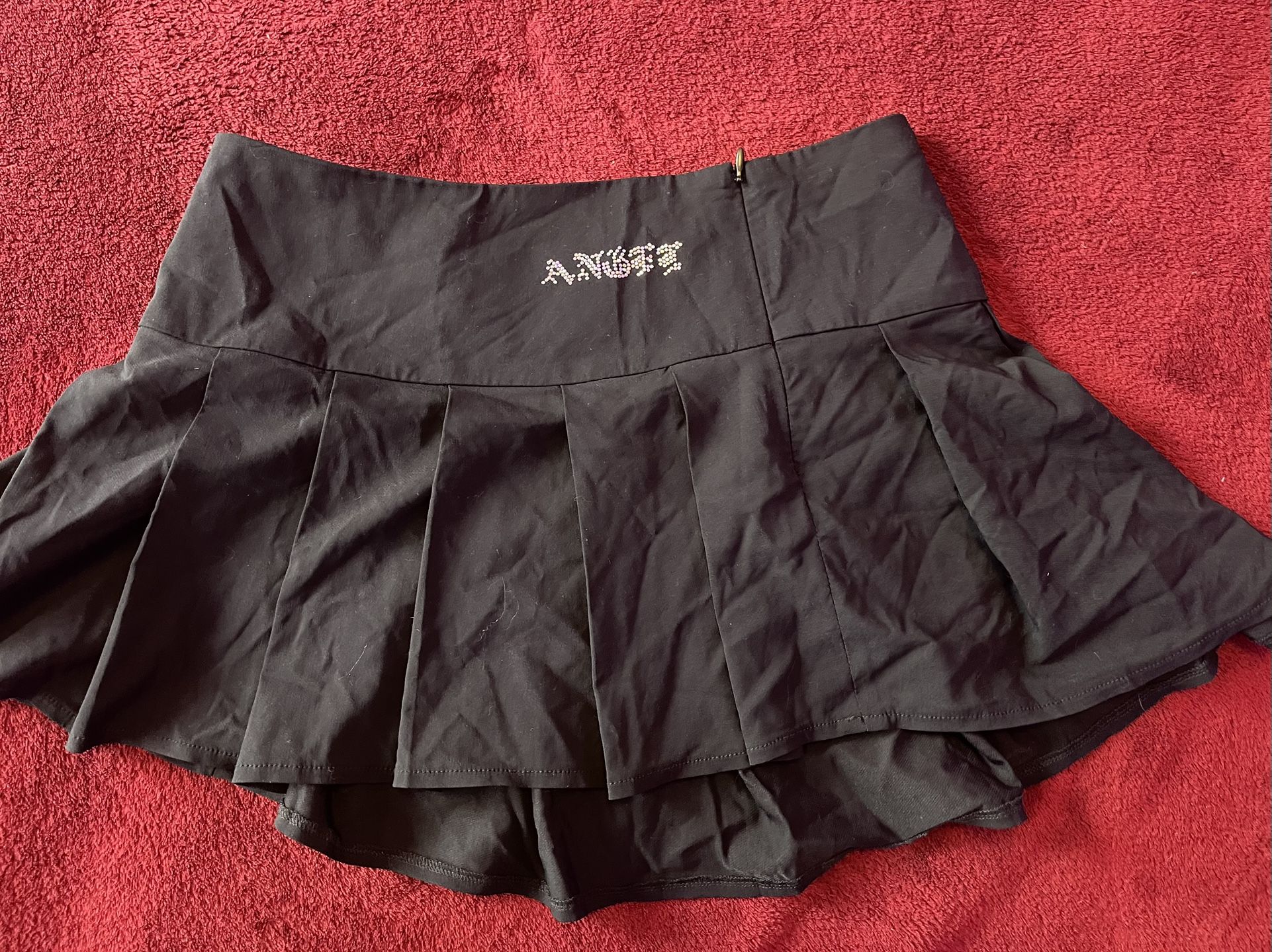 Alternative black mini skirt