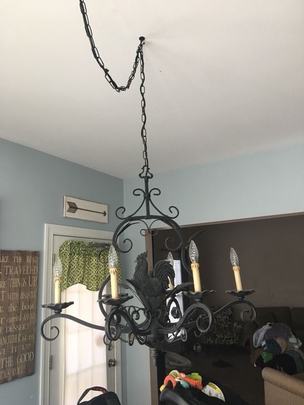 Rooster chandelier