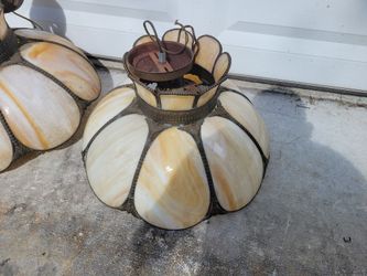 Vintage Hanging Glass Lamps