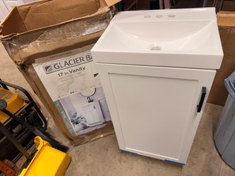 New 17” bathroom vanity sink