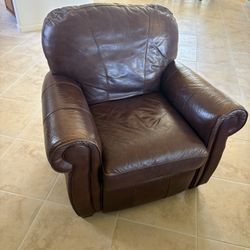 Brown Leather Recliner 