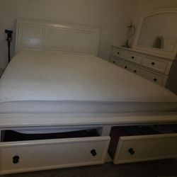 CA King Bed With Dresser Mattress Included