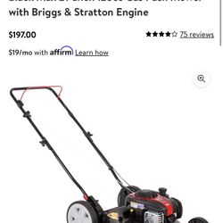 Black Max 21-Inch 125cc Gas Push Mower with Briggs & Stratton Engin