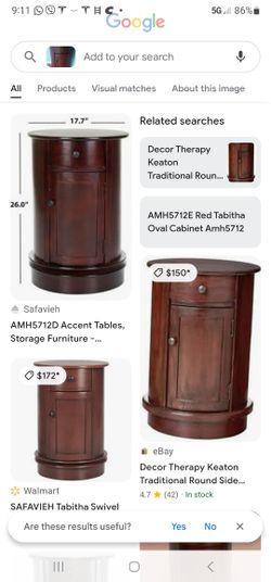 Safavieh - Tabitha Swivel Accent Table - Red - AMH5712E