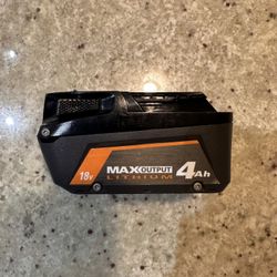 Ridgid 18v 4AH Max Output Battery
