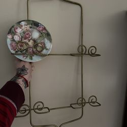 Gold metal plate holder