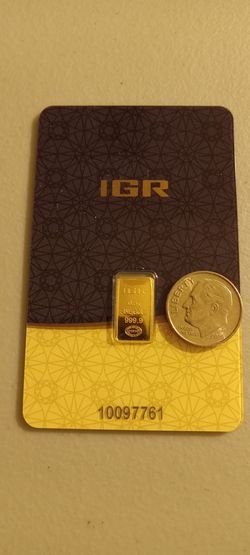 1/2 Gram Gold Bar IGR .999 2 of 2