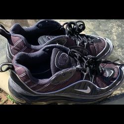 Nike Air Max 98 Size9.5 Black Metallic Silver Oil Grey Custom 9.5