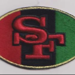 49ERS PATCH 3D 3.5” (GOLD METALLIC)
