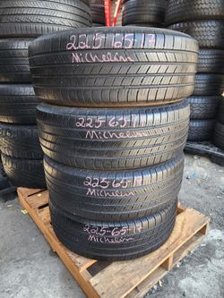 225 65R 17 MICHELIN X TOUR A/S TIRES 2256517 USED TIRES (SET) MOUNT BALANCE INCLUDED