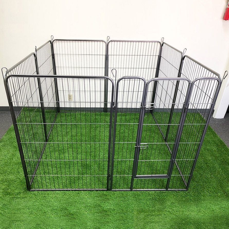 (New) $125 Heavy-Duty Pet Playpen Pet Crate Kennel Fence 48” Tall x 32” Wide x 8-Panel