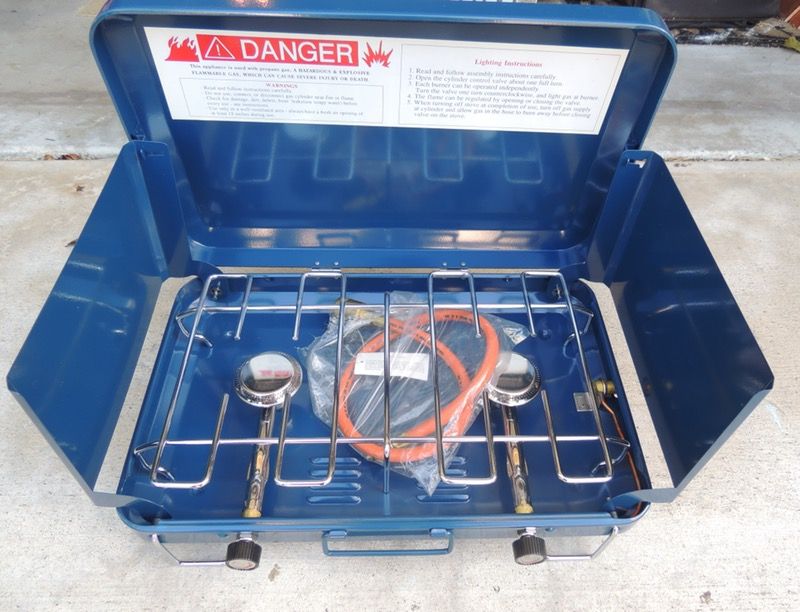 Greatland Outdoor Twin Burner Propane Camp Stove for Sale in Anaheim