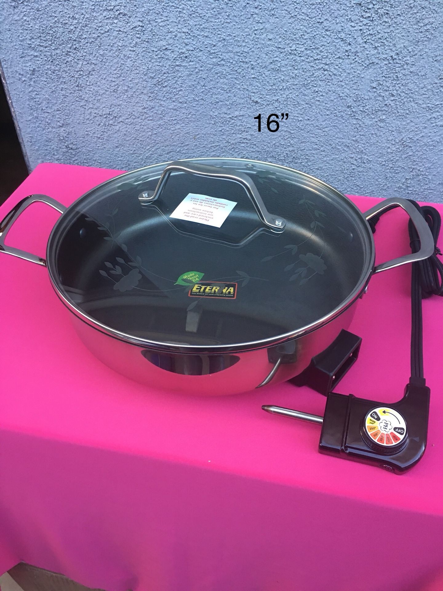 Princess House Sartén Eléctrico 16” / 16” Electric Skillet