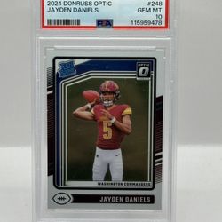 2024 Optic Donruss Jayden Daniel's Rated Rookie PSA 10