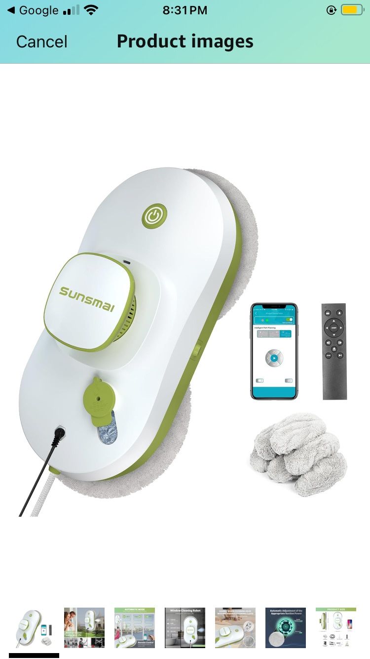 Window Cleaning Robot, Smart Window Cleaner with Automatic Water Spray, Remote Control Robot