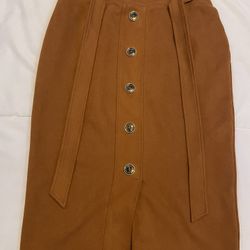 burnt orange skirt