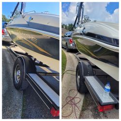 Let’s Detailed Your Boats Buffed Polish & Wax 