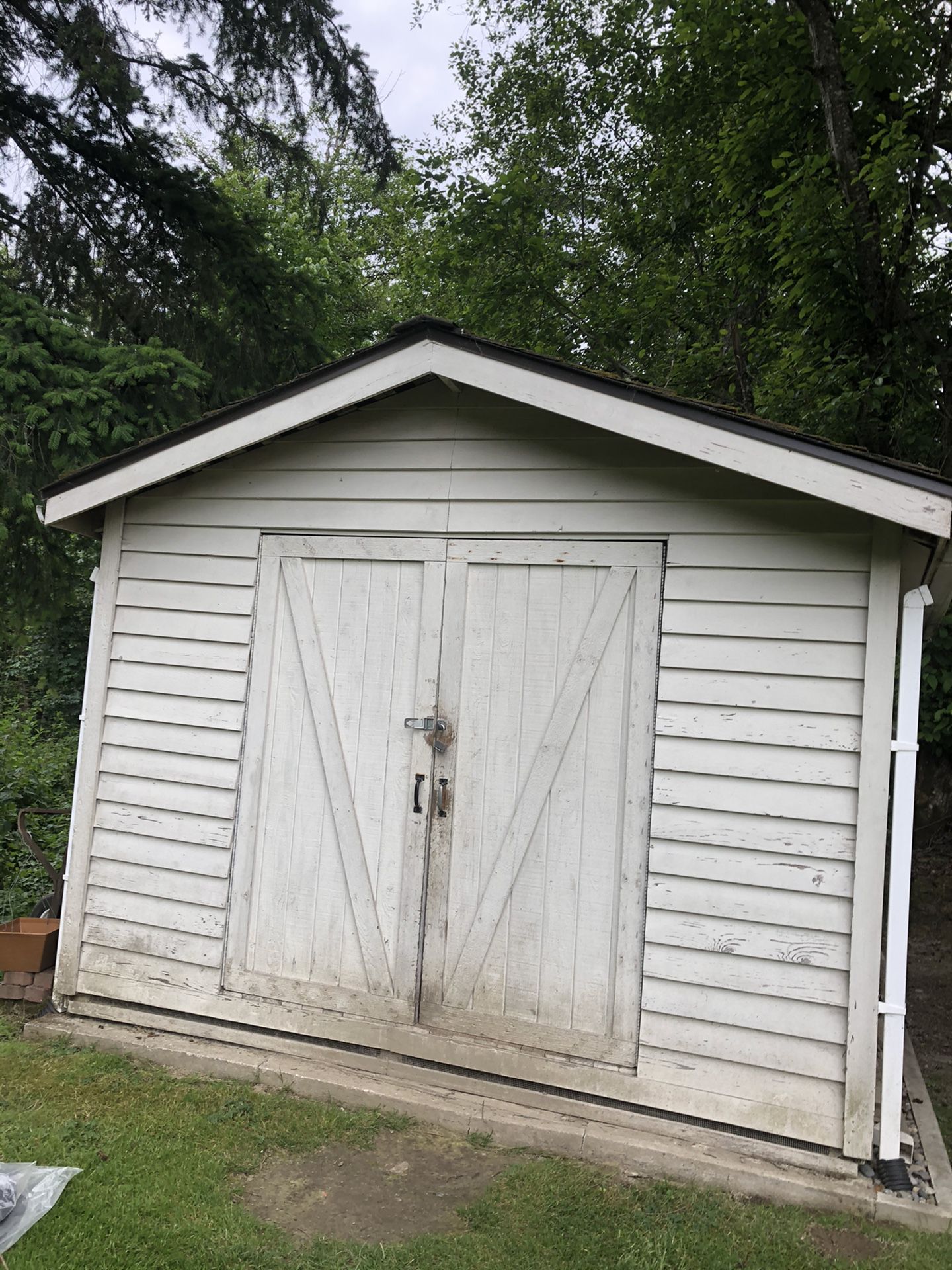 10x12 wood shed demo on 6/6 free material