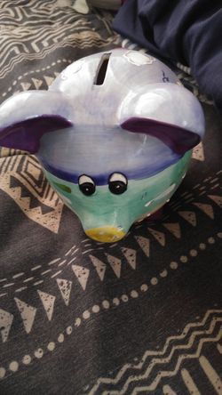 Hand painted piggy bank