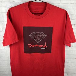 Vintage Diamond Supply Company Co Graphic Red Tee Made In USA Large L Rare