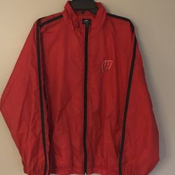 Wisconsin  Fleece Pro Player Windbreaker Vintage 
