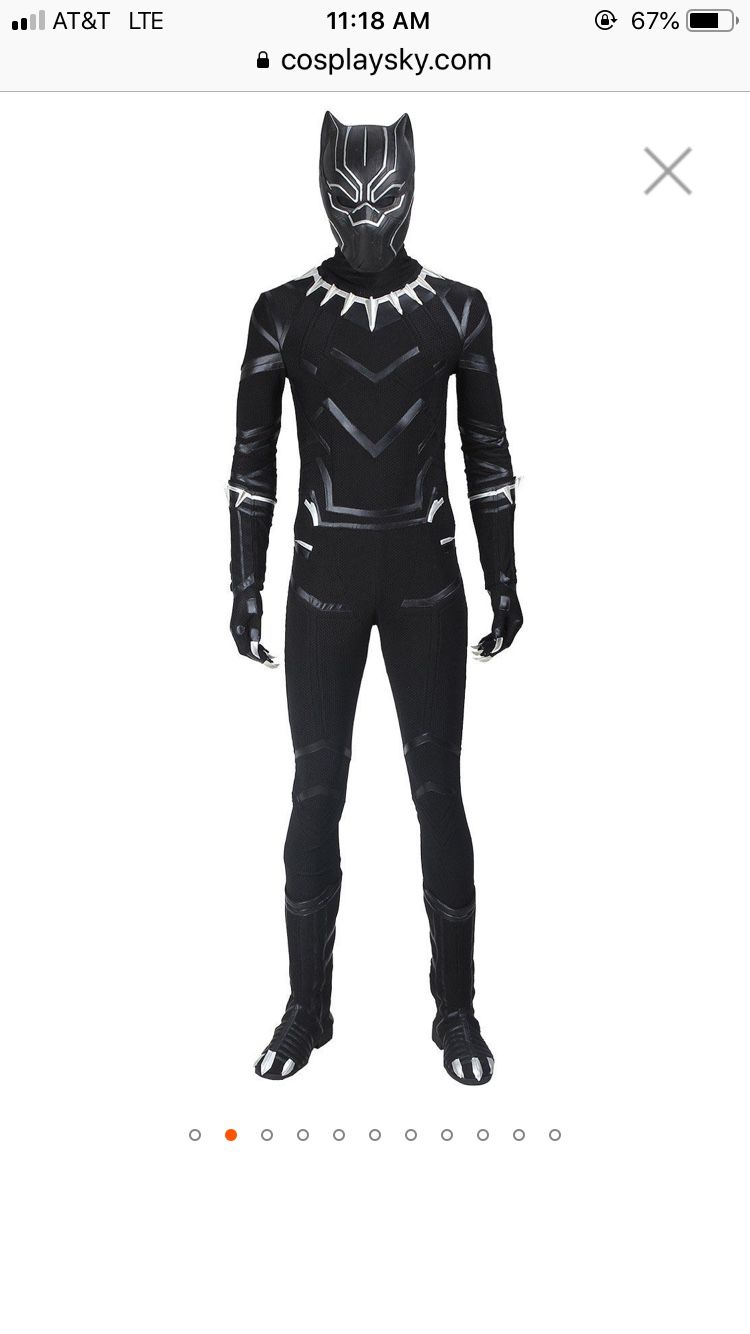 Cosplay black panther costume adult small brand new