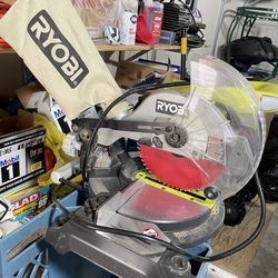 Corded Ryobi 7.25-inch Compound Miter Saw with Laser Guide! Perfect Cuts!