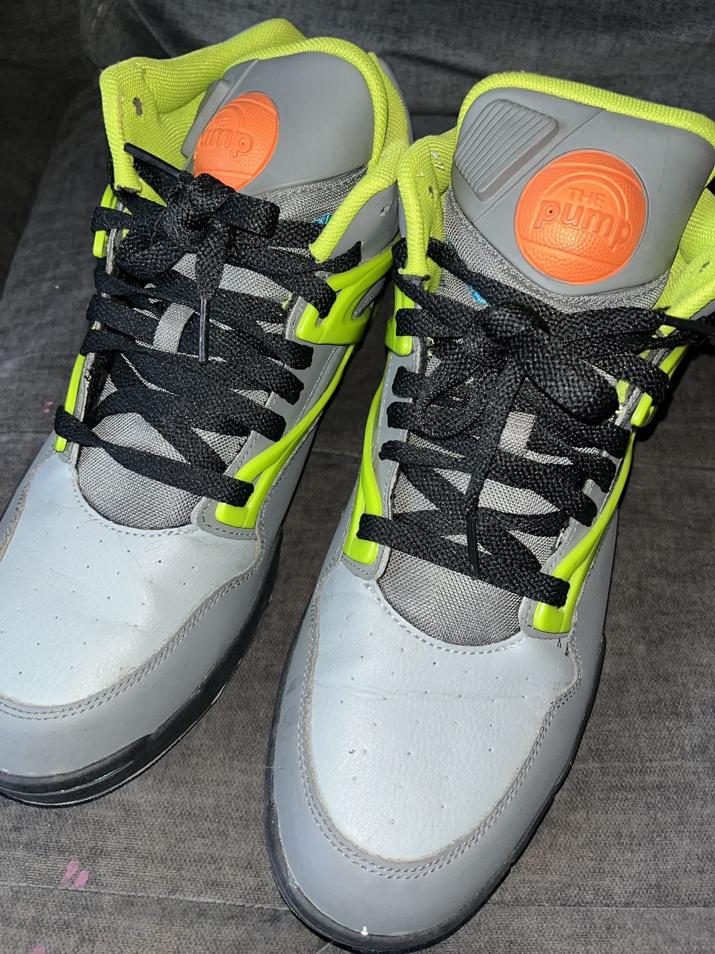 Reebok Pump Omni Lite Charcoal/Light Grey/Neon Green/Blue