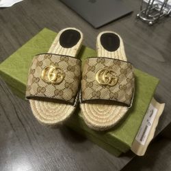 Gucci Matelasse Canvas sandals