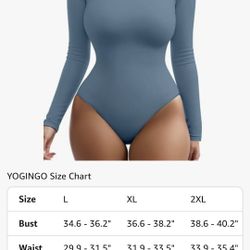 Long Sleeve Bodysuit for Women 2XL